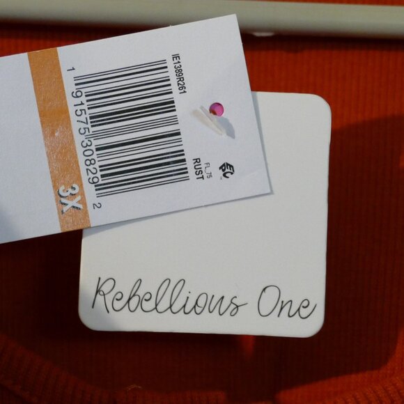 Rebellious One Orange Plus Sized Cardigan New /Tags - Picture 3 of 6